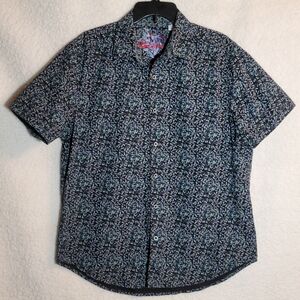 Robert Graham (KNOWLEDGE WISDOM FAITH) Multicolor Leaf Print Shirt SIZE L